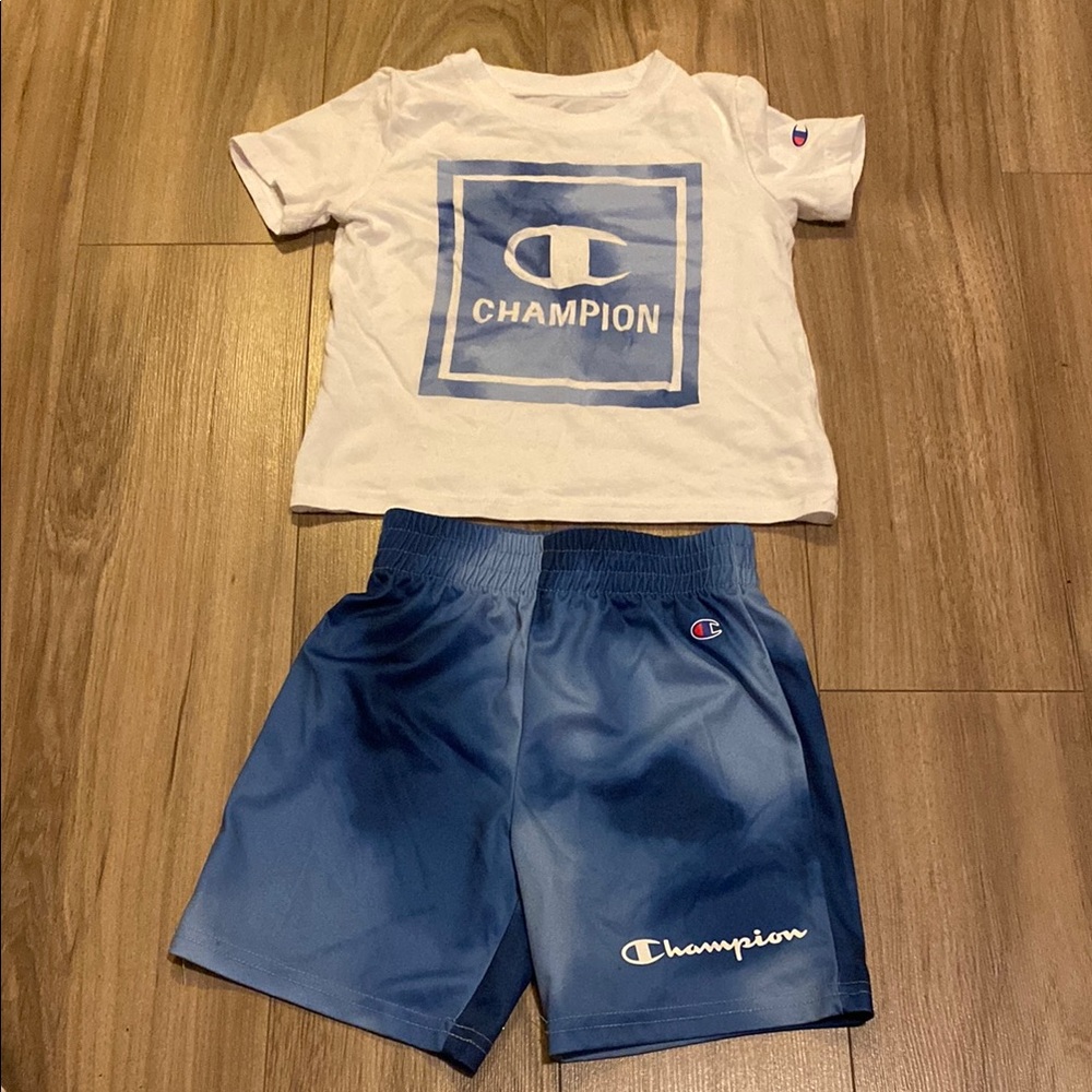 Champion White and Blue Kids' Set